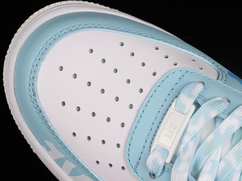 Air Force 1 Mid White/Ice Blue-White 19