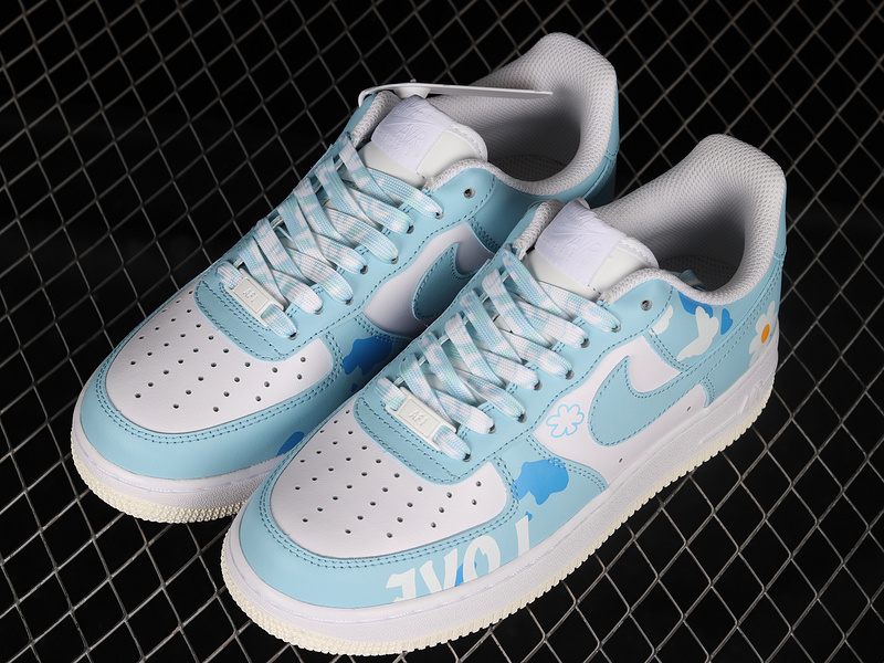 Air Force 1 Mid White/Ice Blue-White 27