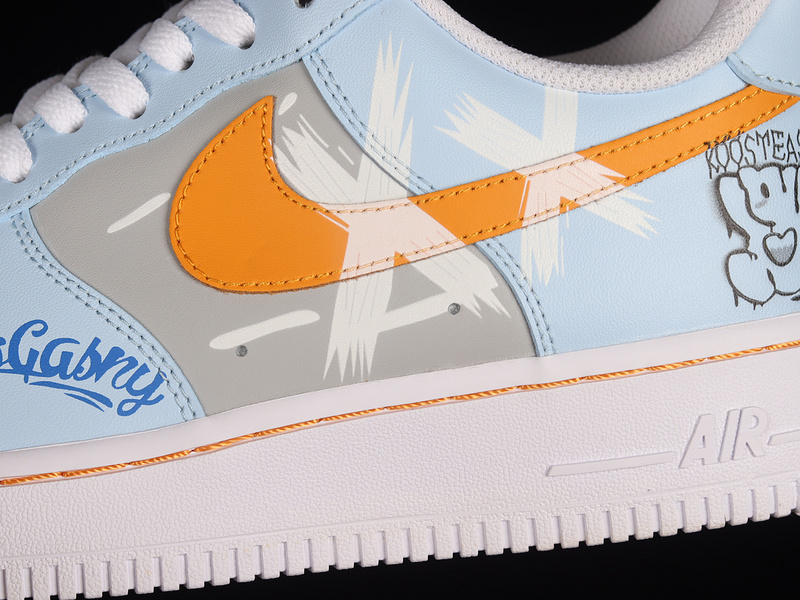 Air Force 1 Low 07 Light Blue/Orange/White 19