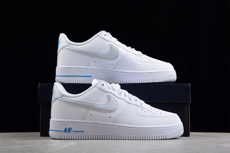 Air Force 1 Low White/Laser Blue/Reflect Silver/Metallic Silver 9