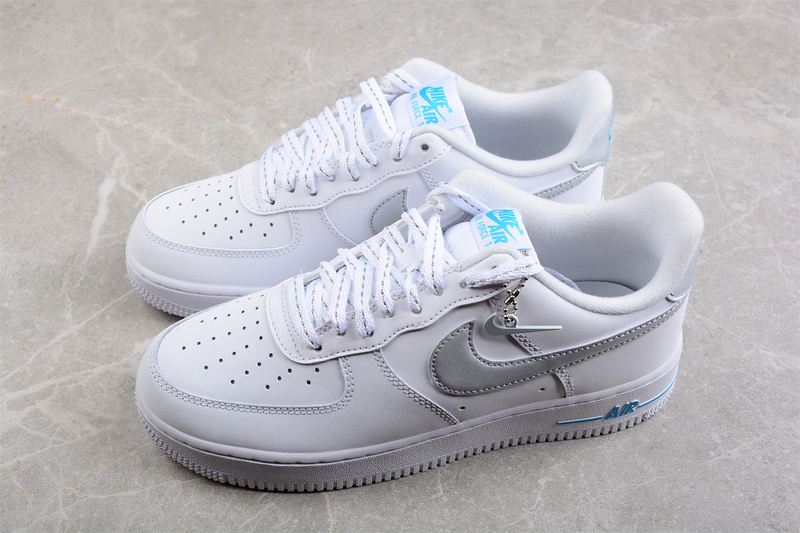 Air Force 1 Low White/Laser Blue/Reflect Silver/Metallic Silver 23