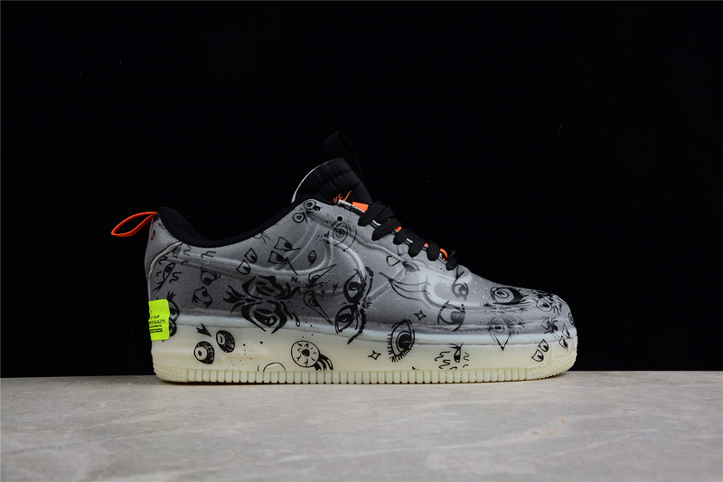 Air Force 1 Experimental Halloween Black/Black/Starfish/White 3