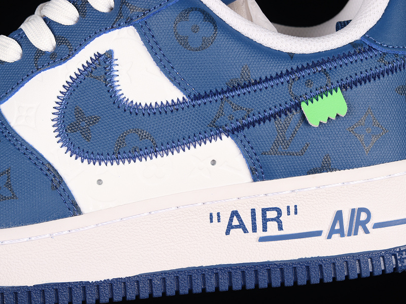 L*V X Air Force 1 Low White/Dark Blue/White 5