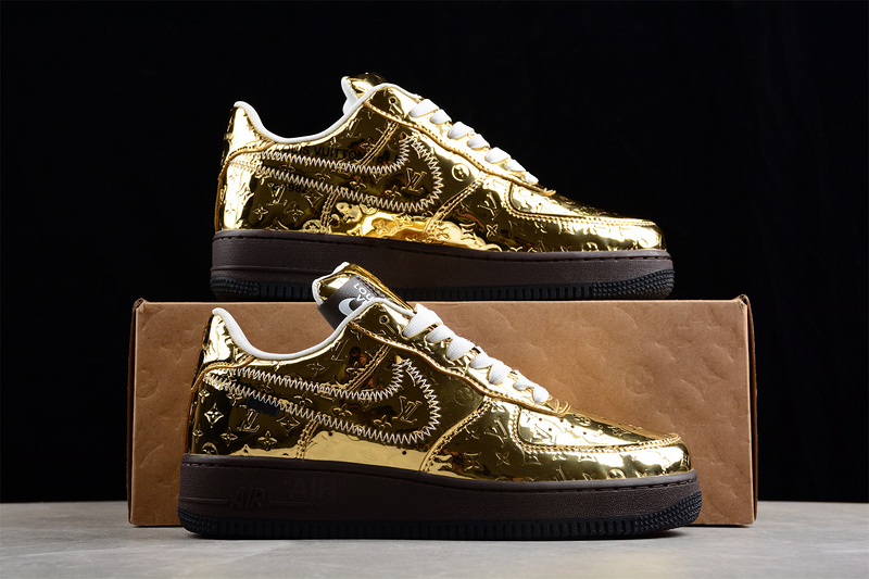 L*V X Air Force 1 Low 07 Gold/Black/White 3