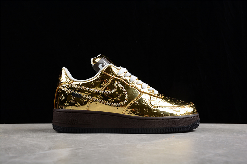 L*V X Air Force 1 Low 07 Gold/Black/White 7