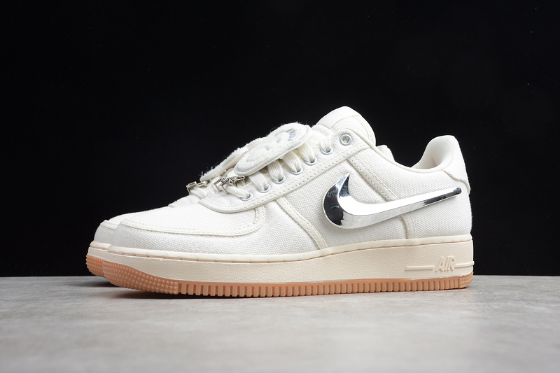 Cy Air Force 1 Low X Travi Scott Sail/Sail-Gum Light Brown 21