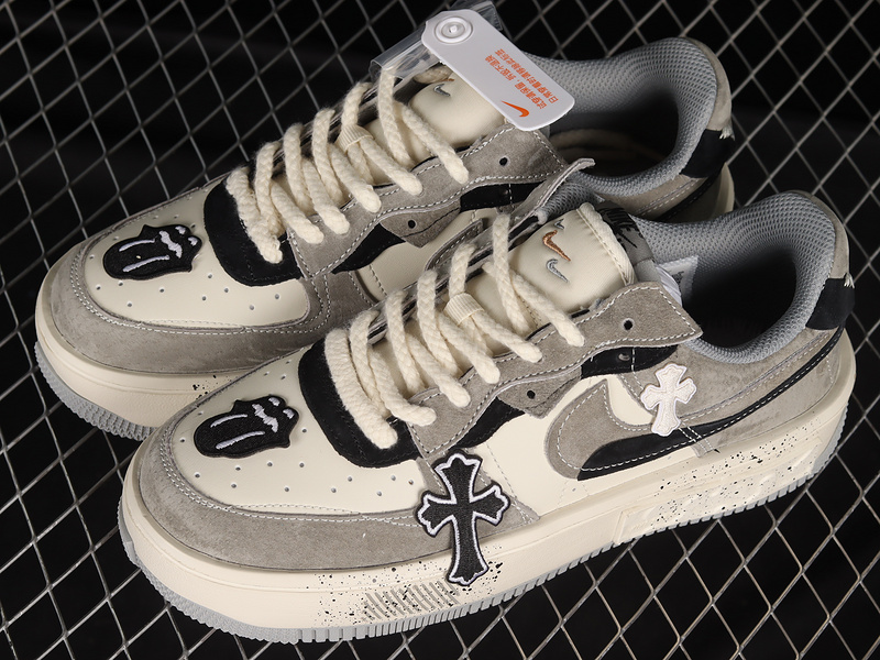 Chrome Hearts X Air Force 1 Low 07 Grey/Beige/Black 19