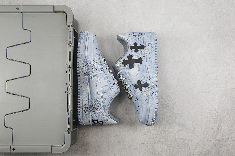 Air Force 1 Low X Chrome Hearts Grey/Black/Blue 7