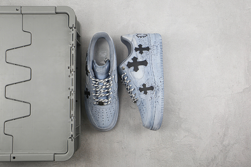 Air Force 1 Low X Chrome Hearts Grey/Black/Blue 9