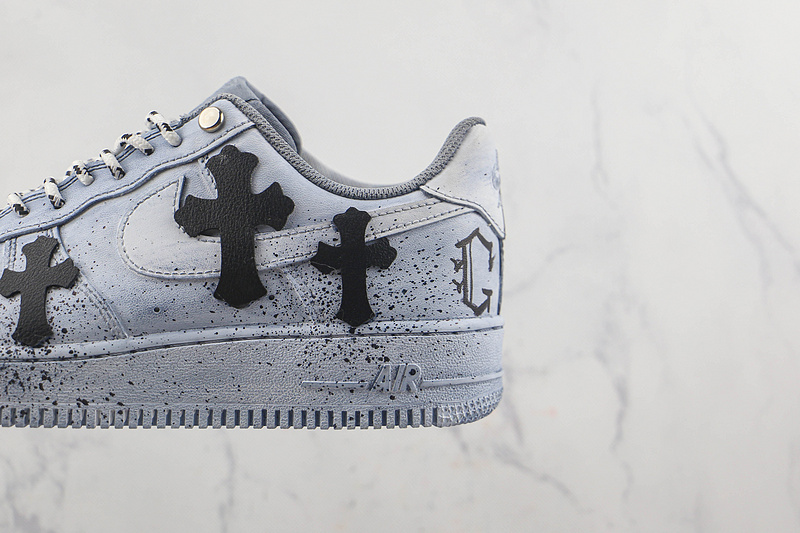 Air Force 1 Low X Chrome Hearts Grey/Black/Blue 13