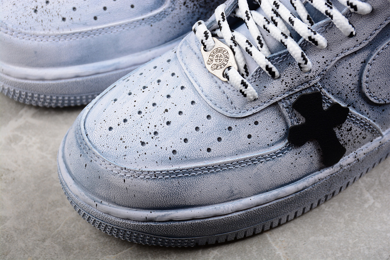 Chrome Hearts X Air Force 1 Low Blue/Black/White 23