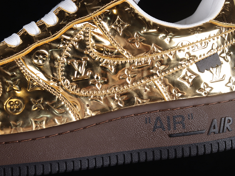 Air Force 1 Low 07 X L*V Gold/Gold/White 3