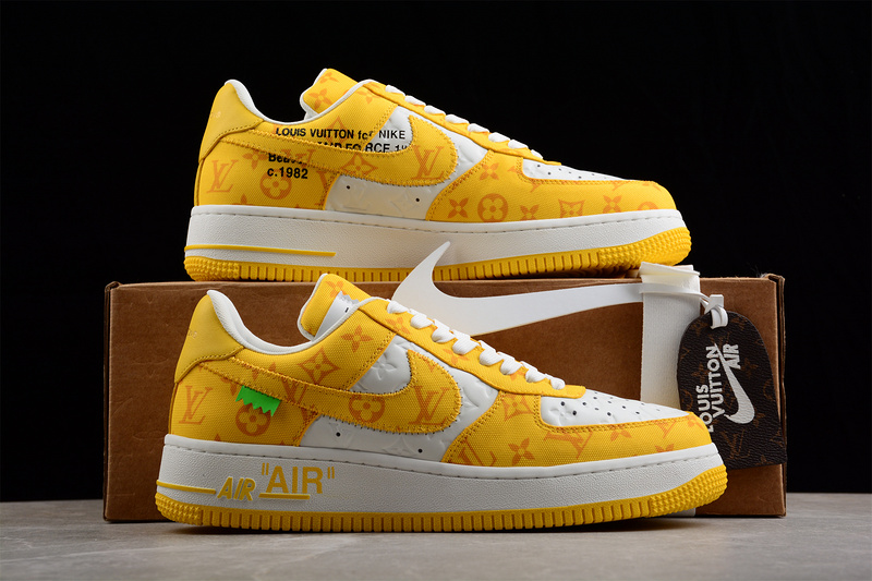 L*V X Air Force 1 Low 07 White/White/Yellow 3