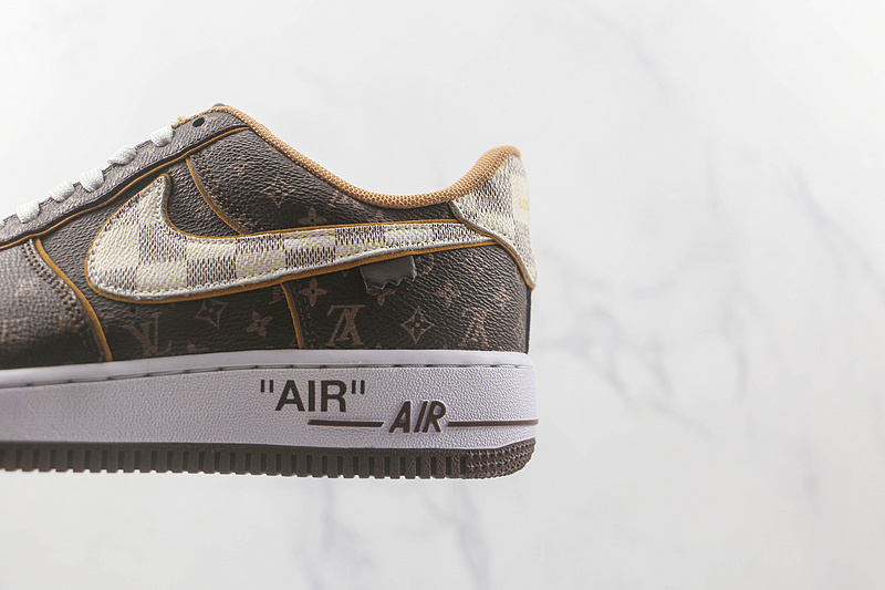 L*V X Ow X Air Force 1 Low 07 Dark Brown/Grey/Beige 13