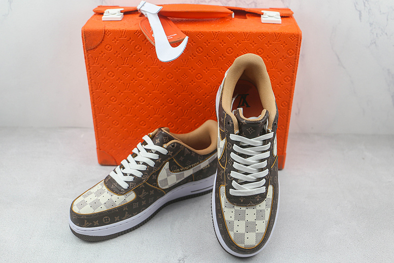 L*V X Ow X Air Force 1 Low 07 Dark Brown/Grey/Beige 27