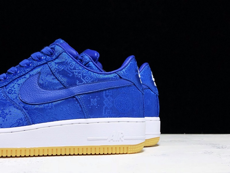 Cy Blue Silk Clot X Air Force 1 Low University Blue/White-Gum 3