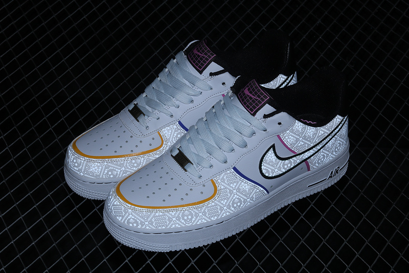 Air Force 1 Low Day Of The Dead White/Black-Multi-Color 19