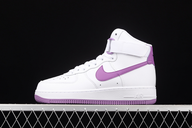 Air Force 1 High White/Dark Orchid/White 9