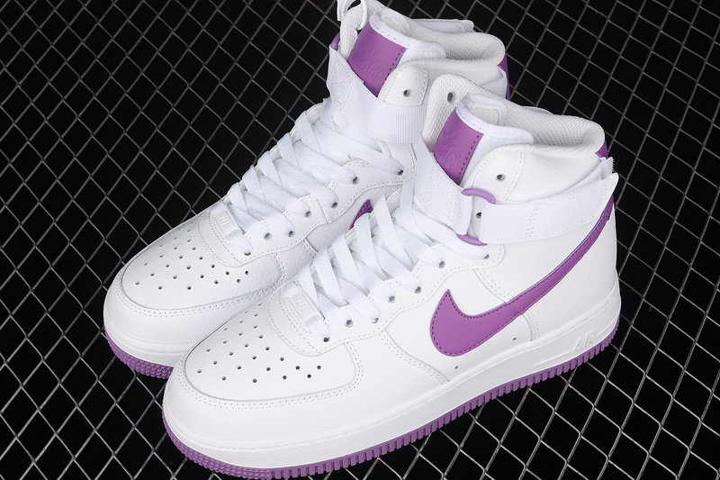 Air Force 1 High White/Dark Orchid/White 23