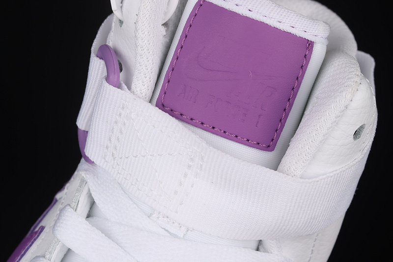 Air Force 1 High White/Dark Orchid/White 25