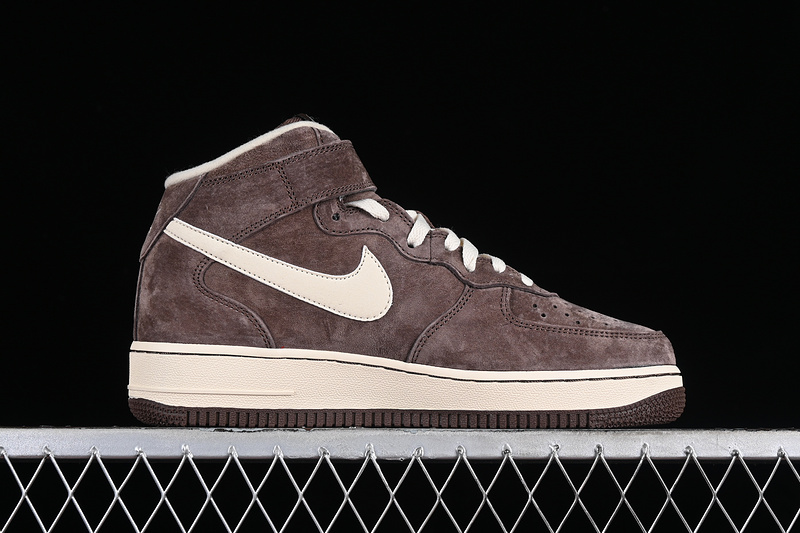 Nike Air Force 1 '07 Mid Qs Chocolate/Cream 13