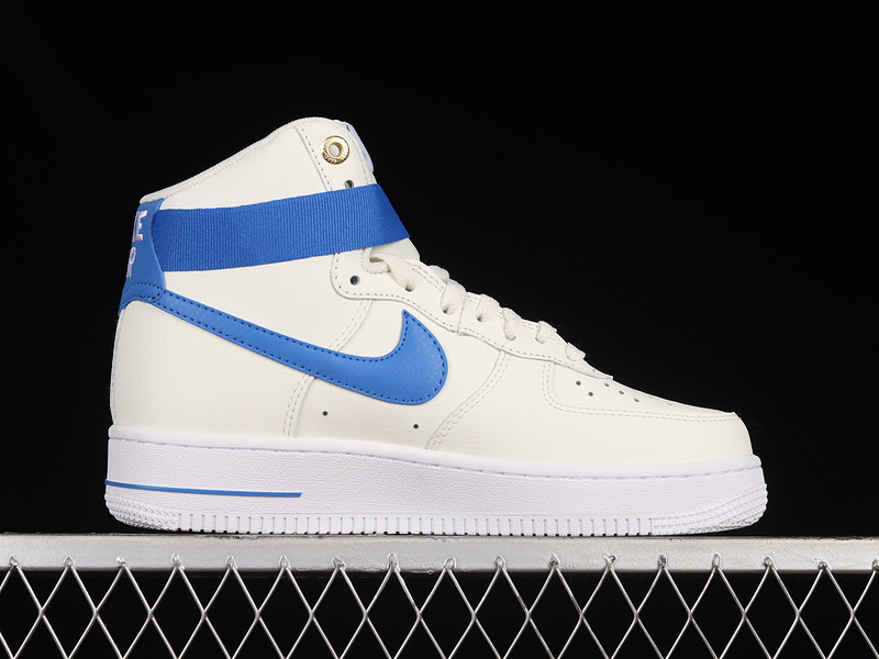 Air Force 1 High Se 40Th Anniversary Sail/White/Metallic Gold/Blue Jay 3