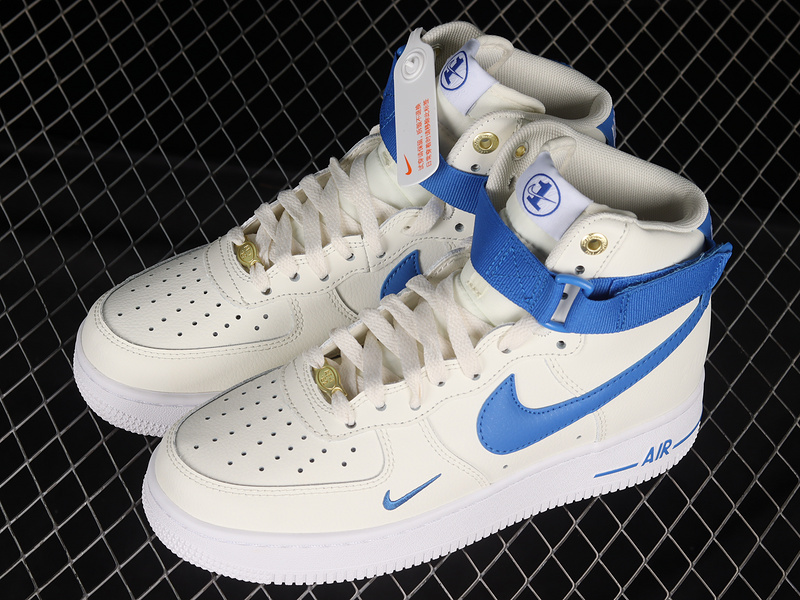 Air Force 1 High Se 40Th Anniversary Sail/White/Metallic Gold/Blue Jay 21