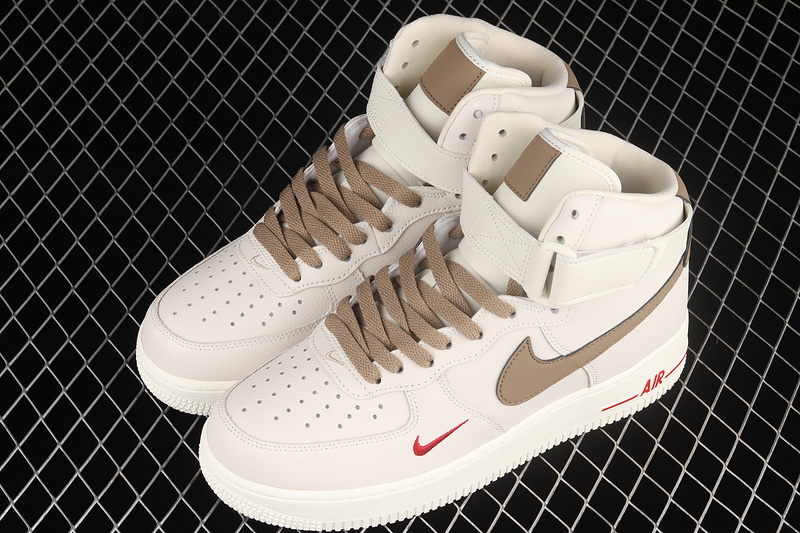 Air Force 1 Mid Rice White/Rice White/Light Brown 7