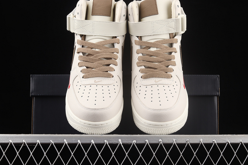 Air Force 1 Mid Rice White/Rice White/Light Brown 17