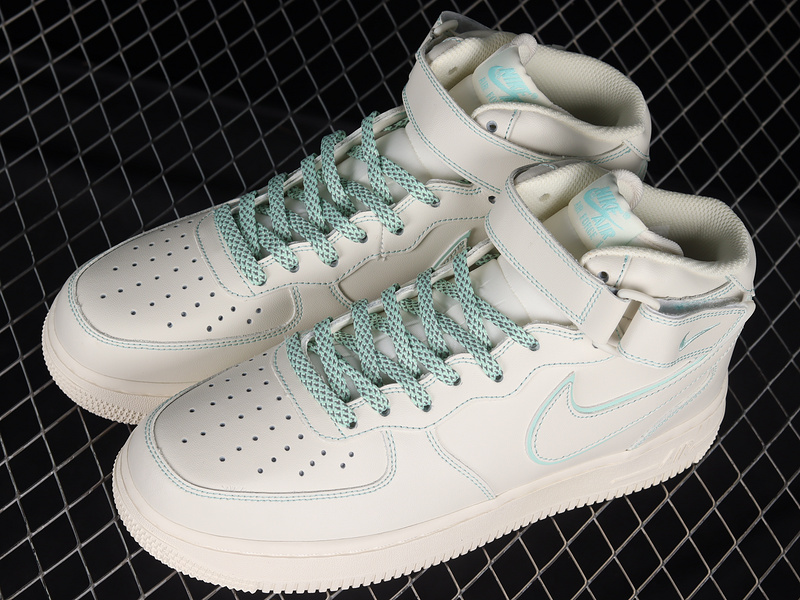 Air Force 1 Mid 07 White/White/Green 7