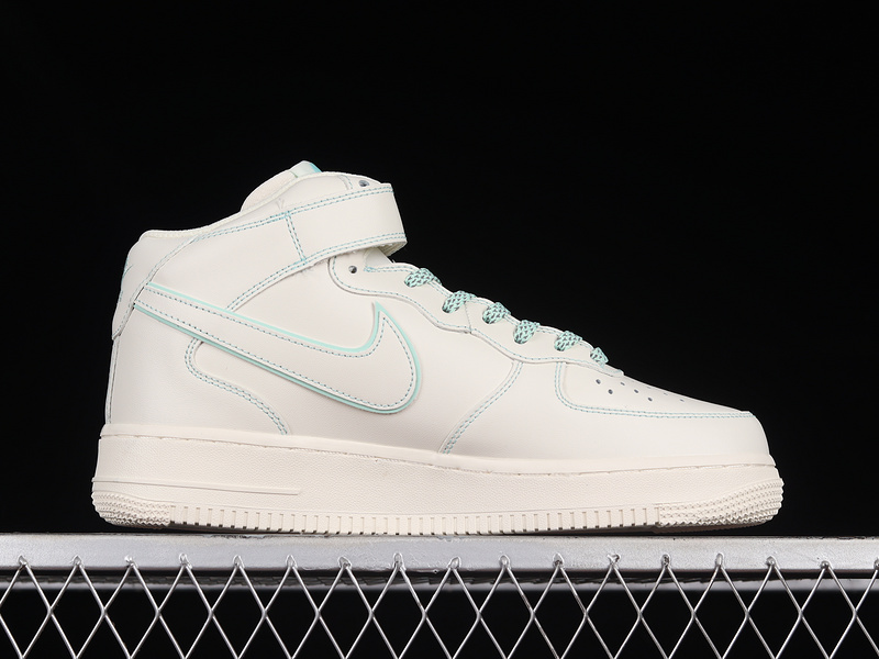 Air Force 1 Mid 07 White/White/Green 15