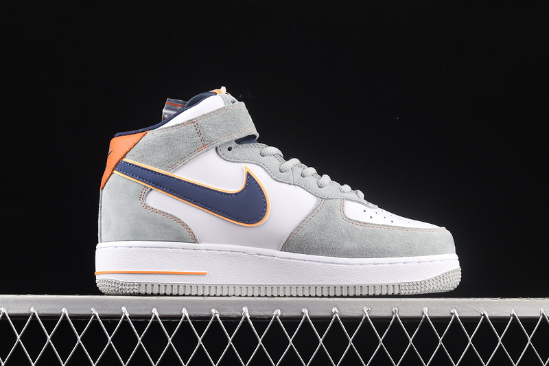 Nike Air Force 1 '07 Mid Grey/Blue/Orange/White 7