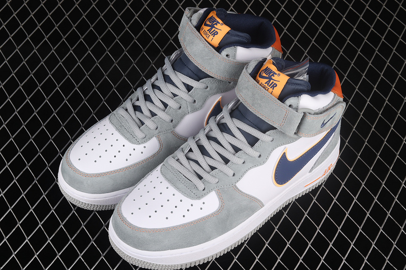 Nike Air Force 1 '07 Mid Grey/Blue/Orange/White 19