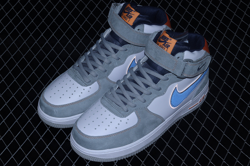 Nike Air Force 1 '07 Mid Grey/Blue/Orange/White 31