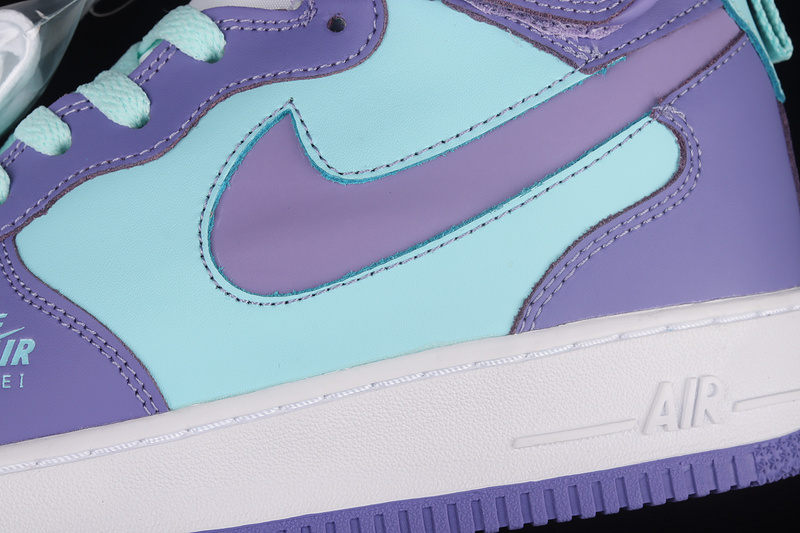 Air Force 1 Mid Purple Green/Lake White 5