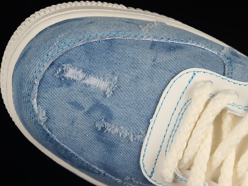 Air Force 1 Mid 07 Broken Silk Denim Blue/White/Beige 3