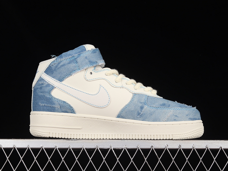 Air Force 1 Mid 07 Broken Silk Denim Blue/White/Beige 7