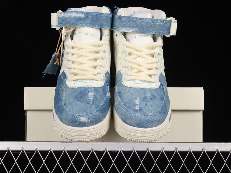 Air Force 1 Mid 07 Broken Silk Denim Blue/White/Beige 23