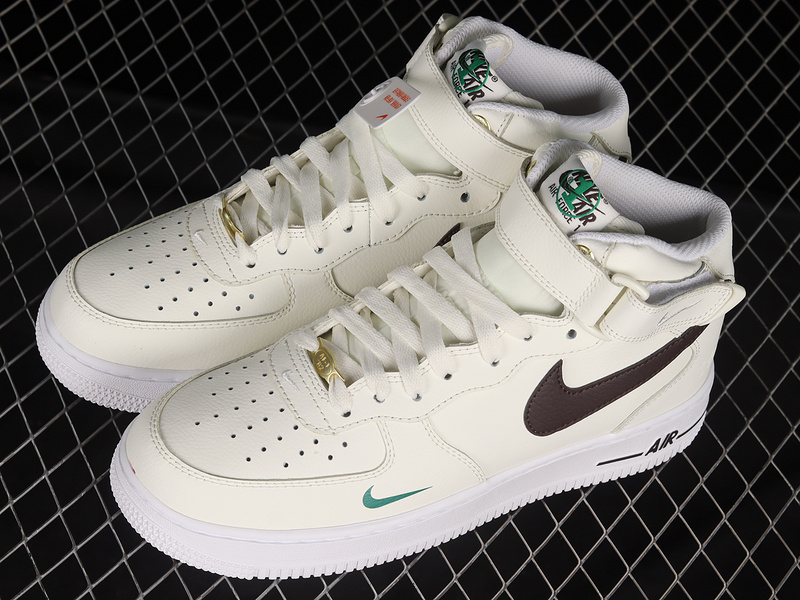 Air Force 1 Mid Sail/Brown Basalt-Malachite-White 9