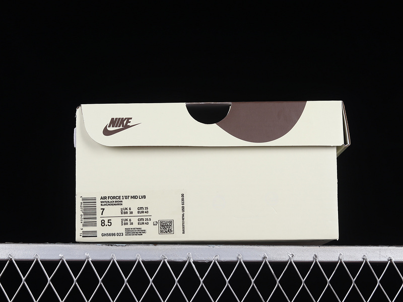 Nike Air Force 1 '07 Mid White/Black/Brown 21