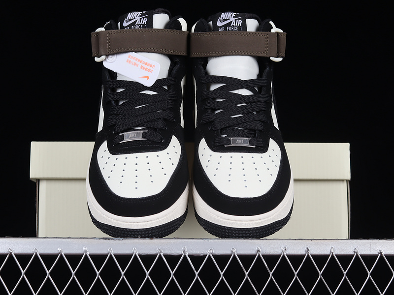 Nike Air Force 1 '07 Mid White/Black/Brown 25