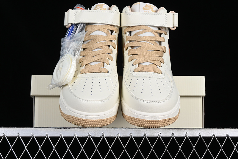 Air Force 1 Mid White/Khaki 13