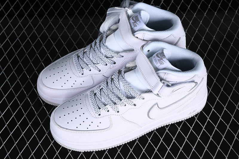 Nike Air Force 1 '07 Mid White/Silver 15