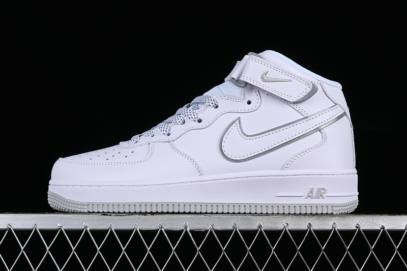 Nike Air Force 1 '07 Mid White/Silver 25