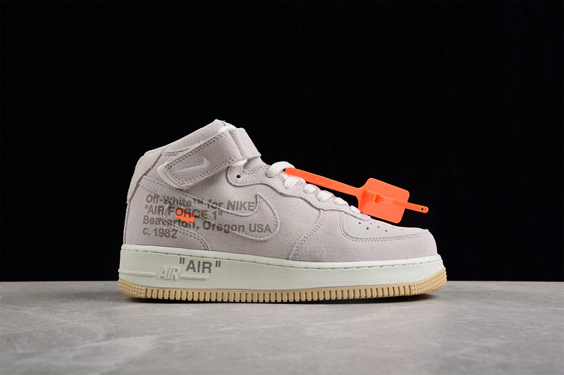 Air Force 1 Mid 07 Light Grey/White/Light Brown 17