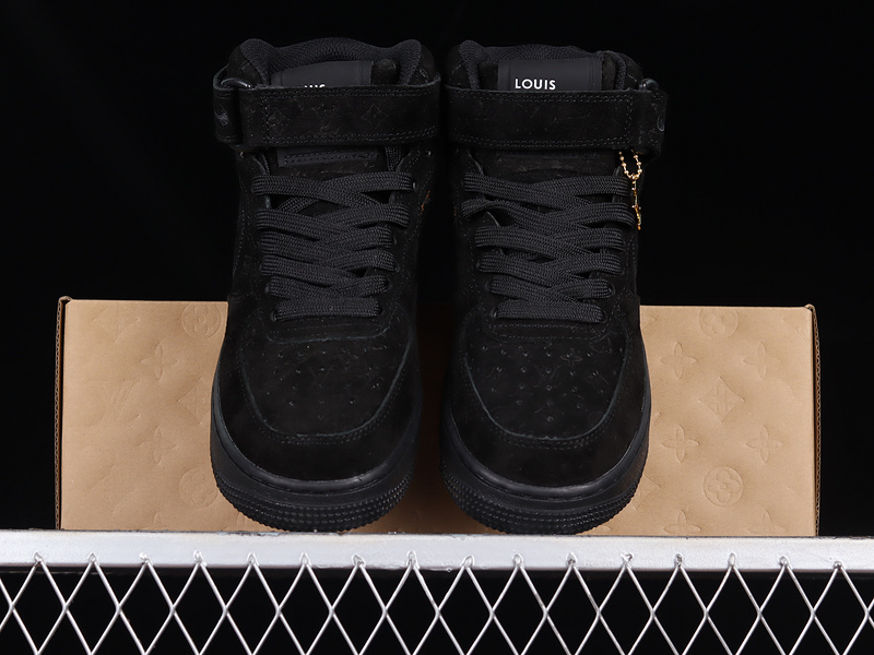 L*V X Air Force 1 Low 07 Mid Black/Black/Gold 7