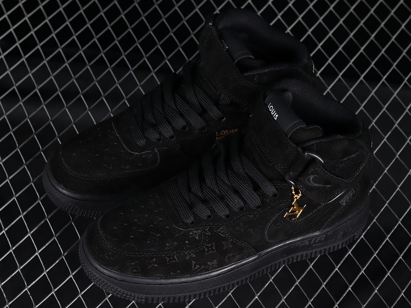 L*V X Air Force 1 Low 07 Mid Black/Black/Gold 11