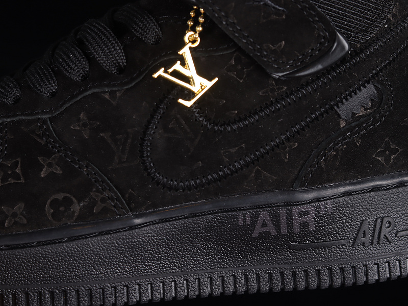 L*V X Air Force 1 Low 07 Mid Black/Black/Gold 19