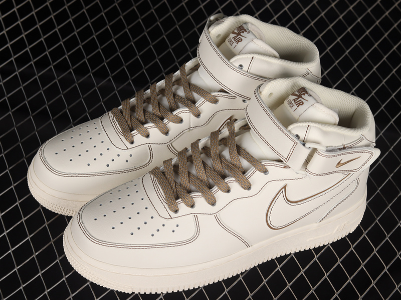 Air Force 1 Mid 07 Cream White/White/Brown 17