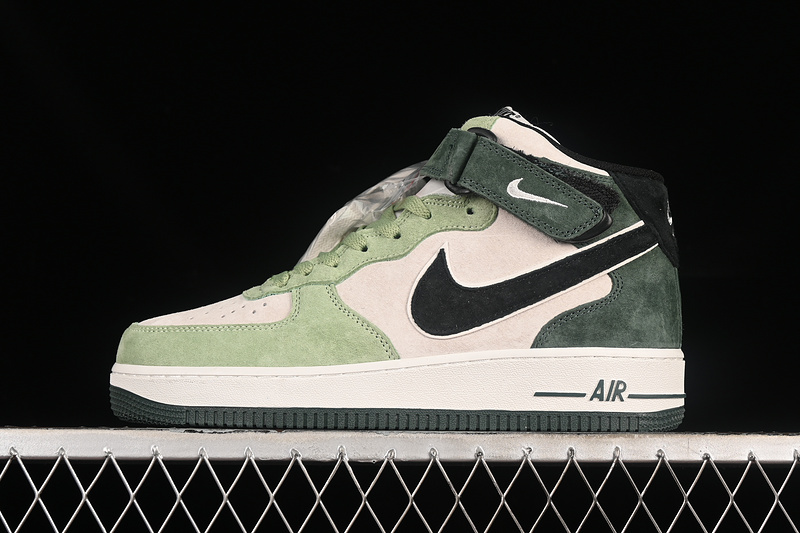 Nike Air Force 1 '07 Mid Black/Green/Grey 23